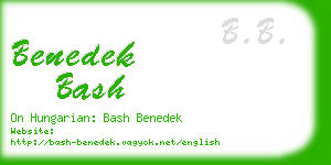 benedek bash business card